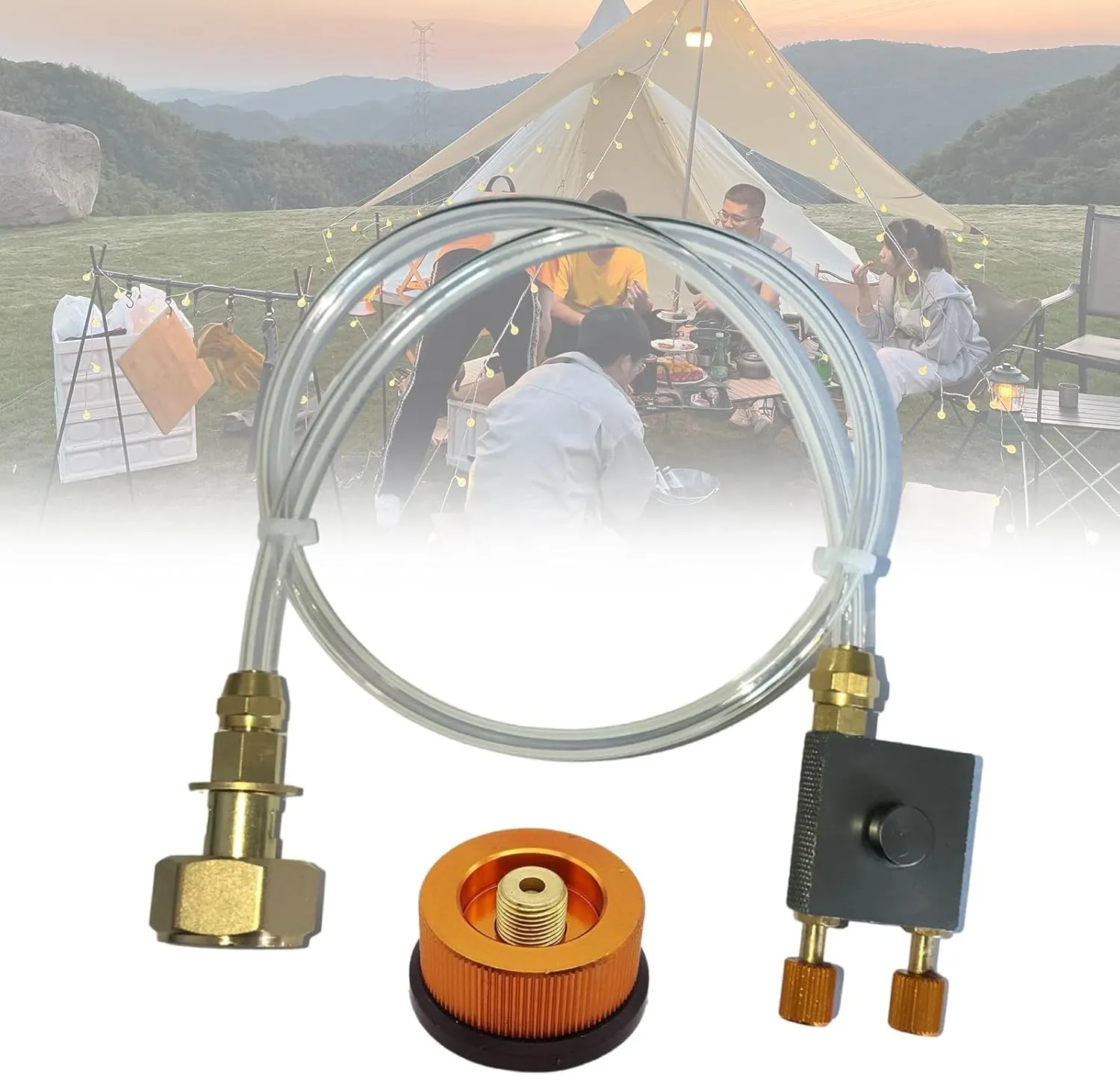 Outdoor Camp Stove Refill Adapter Versatiles Canister Connectors for Easy Conversion