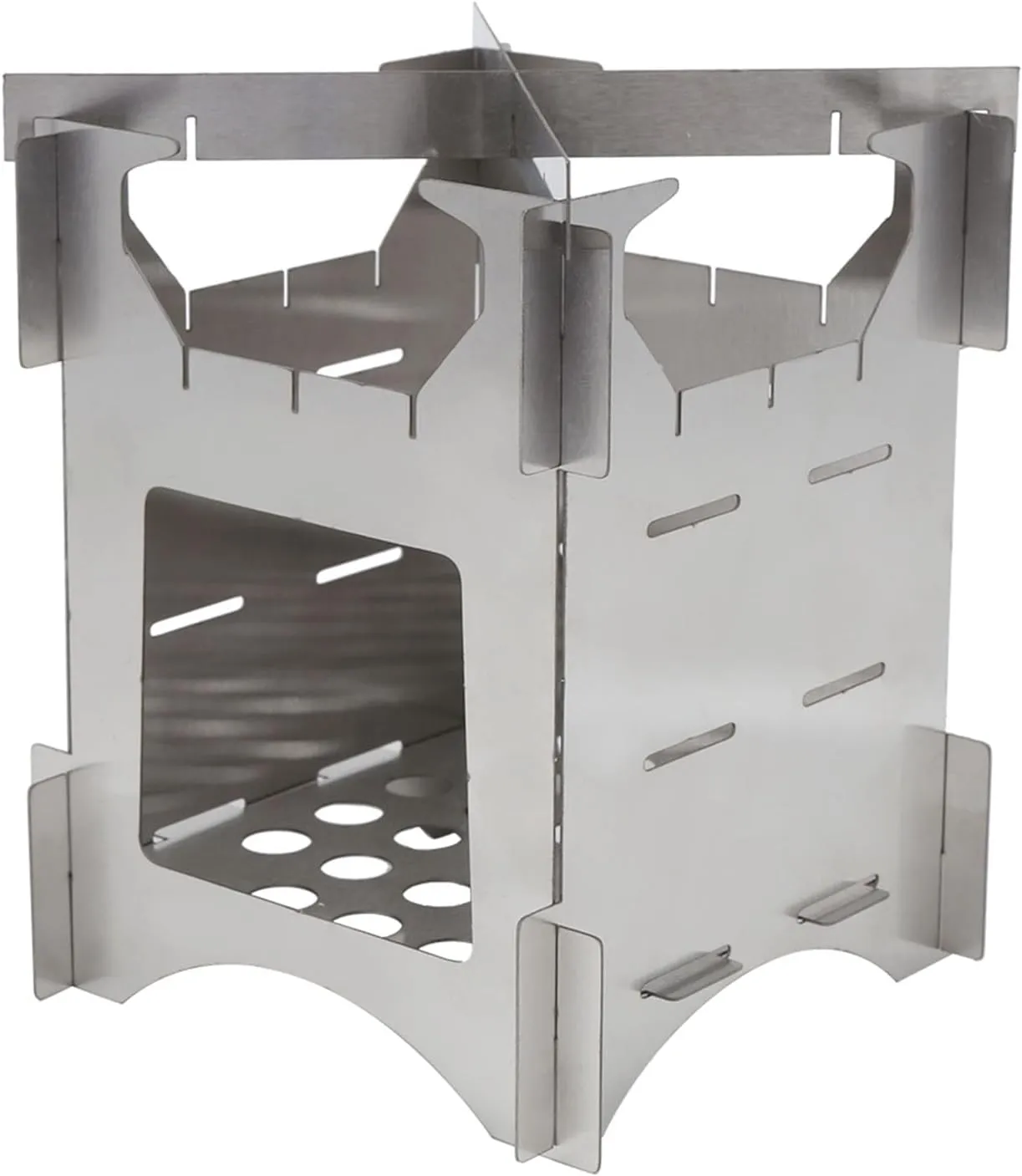 Outdoor Dining Set, Easy To Carry Stainless Steel Wood Stove, Folding Wood Stove, Picnic For Outdoor Backpacking Camping Professional Manufacture