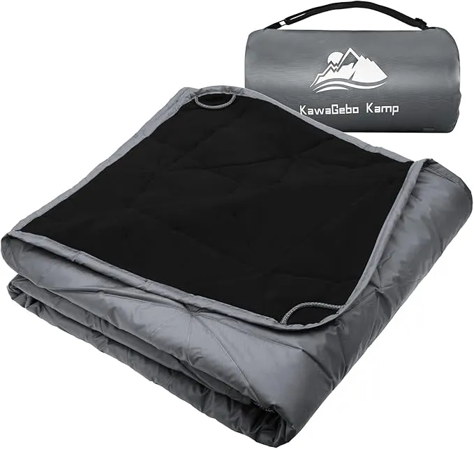 Outdoor Waterproof Blanket, Foldable Fleece Stadium Blanket for Outdoor Sports Event,Camping,Concerts, Car,Pet,Picnics -Windproof, Wearable,Machine Washable 80"x58"