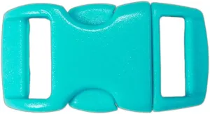 PARACORD PLANET Brand Contoured Side Release Buckle – 3/8 Inch (Turquoise, 100 Pack)