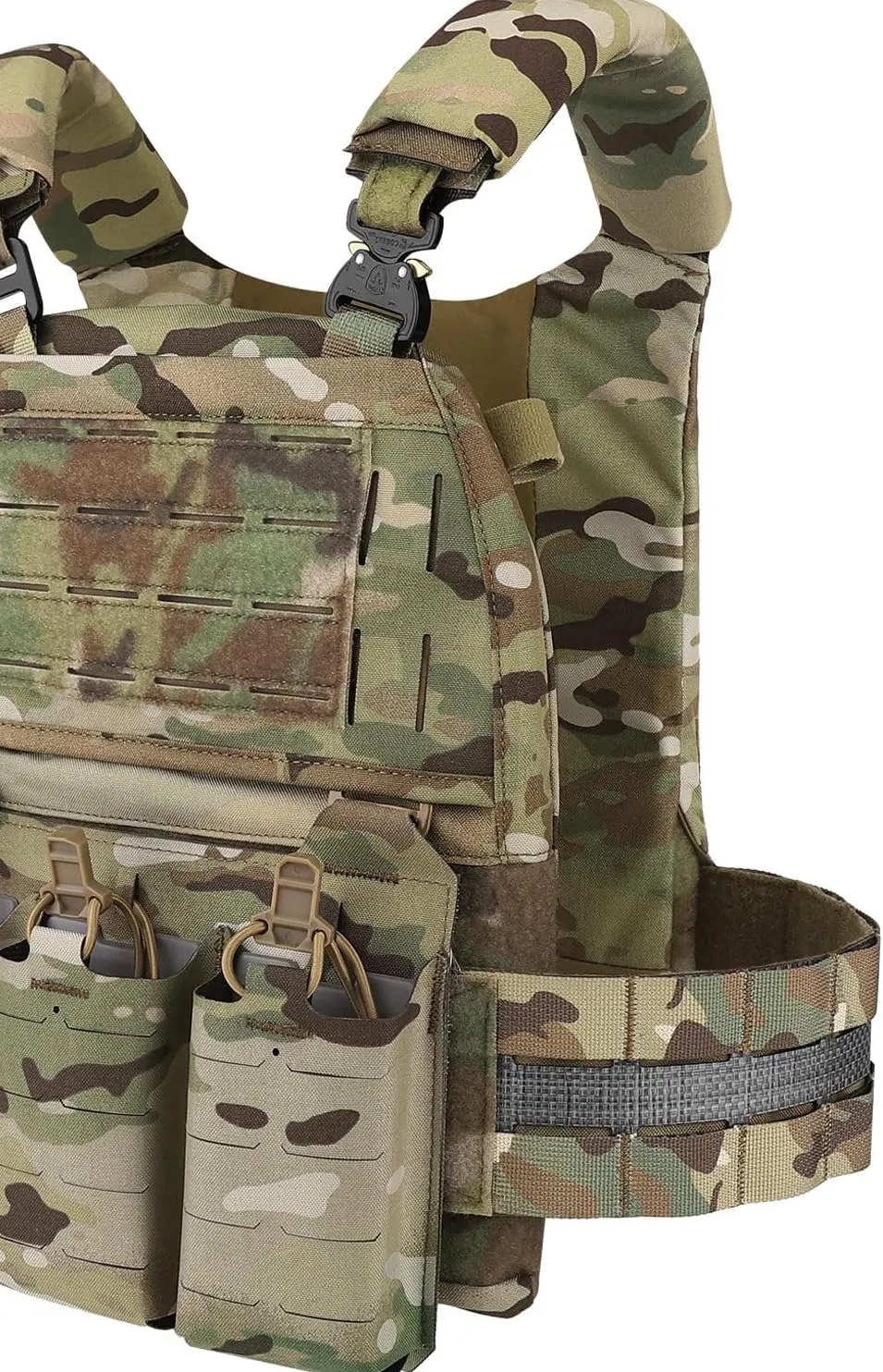 PETAC GEAR Tactical Replacement Cummerbund, Laser Cutting Tegris Cummerbunds,3" Rigid MOLLE Tactical Kit