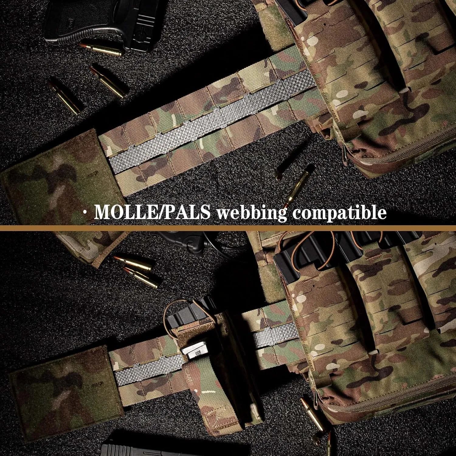 PETAC GEAR Tactical Replacement Cummerbund, Laser Cutting Tegris Cummerbunds,3" Rigid MOLLE Tactical Kit