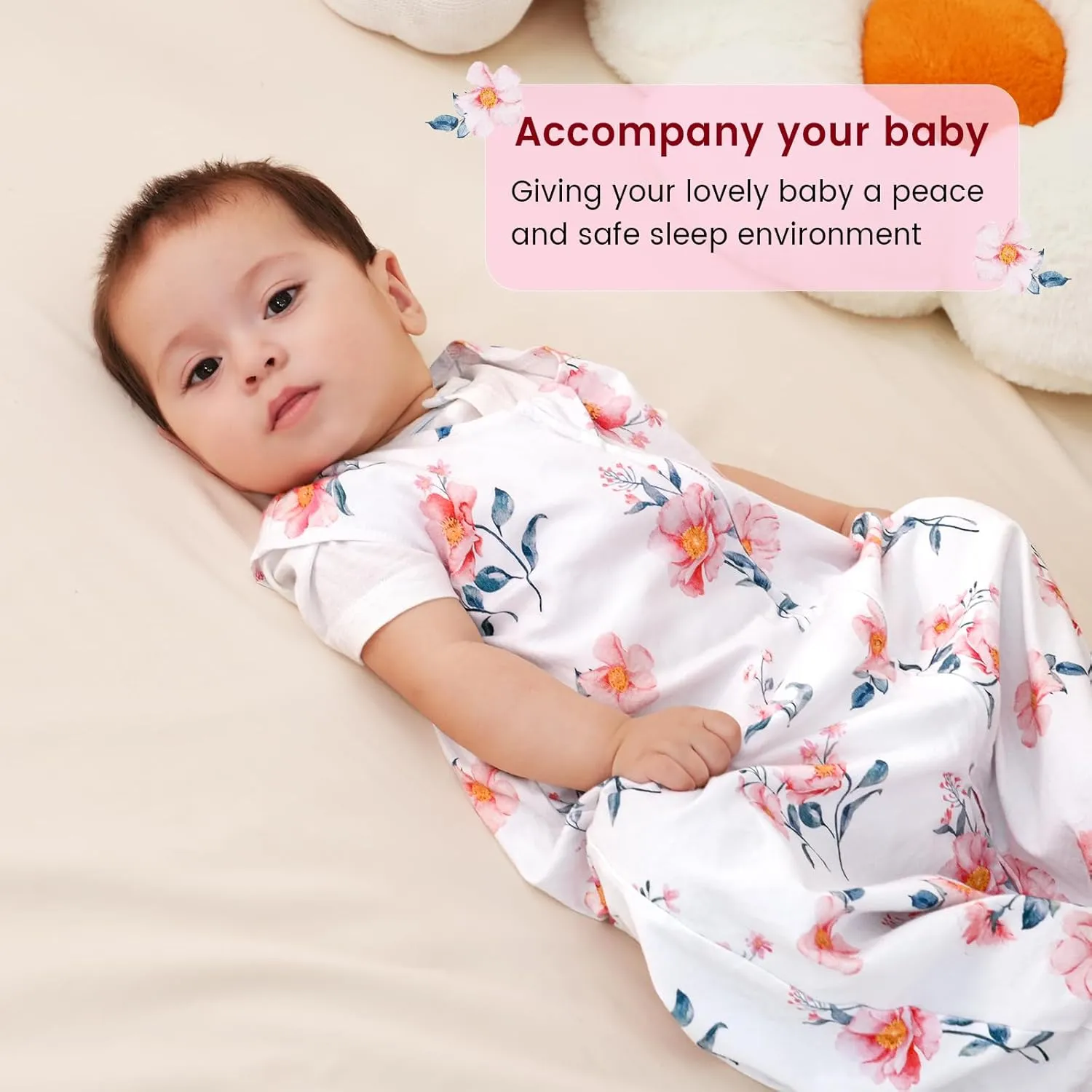 PHF 100% Cotton Baby Sleep Sack, 2-Way Zipper Baby Wearable Blanket, 18-24 Months TOG 0.5 Toddler Sleeping Sack, 2 Pack Sleeveless Soft Sleeping Bags for Baby Boys Girls, X-Large, Floral