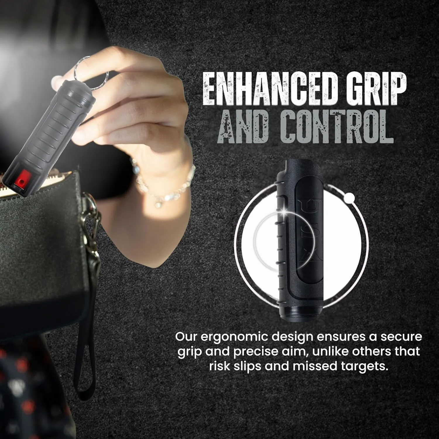 Police Magnum Bulk Pepper Spray Keychain Self Defense- Tactical Maximum Strength- Belt Clip Safety Key Chains for Women & Men- Made in The USA