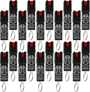 POLICE MAGNUM Mini Pepper Spray Bulk Pack- Max Heat Strength Protection- Made in The USA- 1/2oz Twist Lock Keyrings