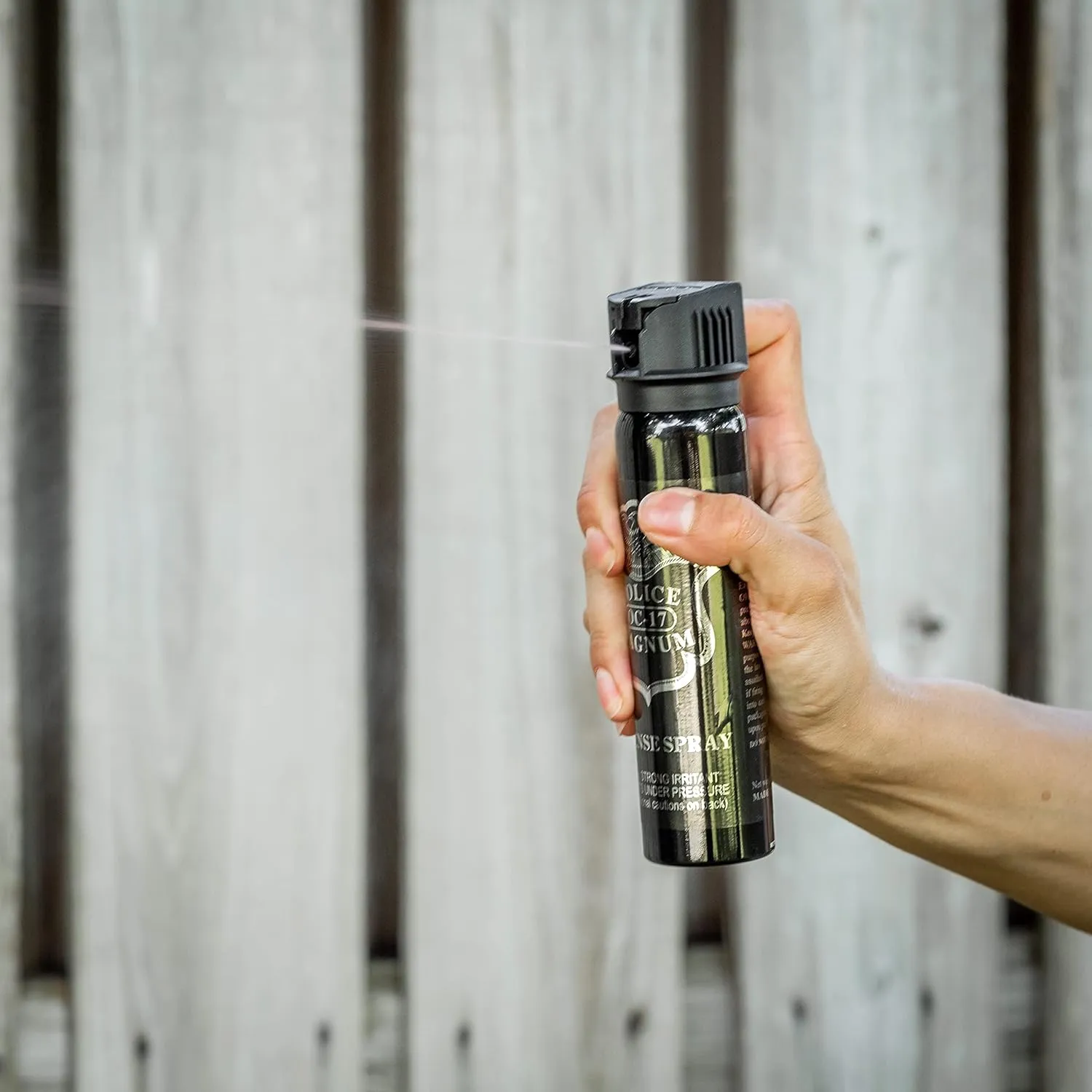 POLICE MAGNUM Pepper Spray Self Defense- 16ft Range- Portable Law Enforcement Unit - Made in The USA - 1 Pack 5oz Flip Top