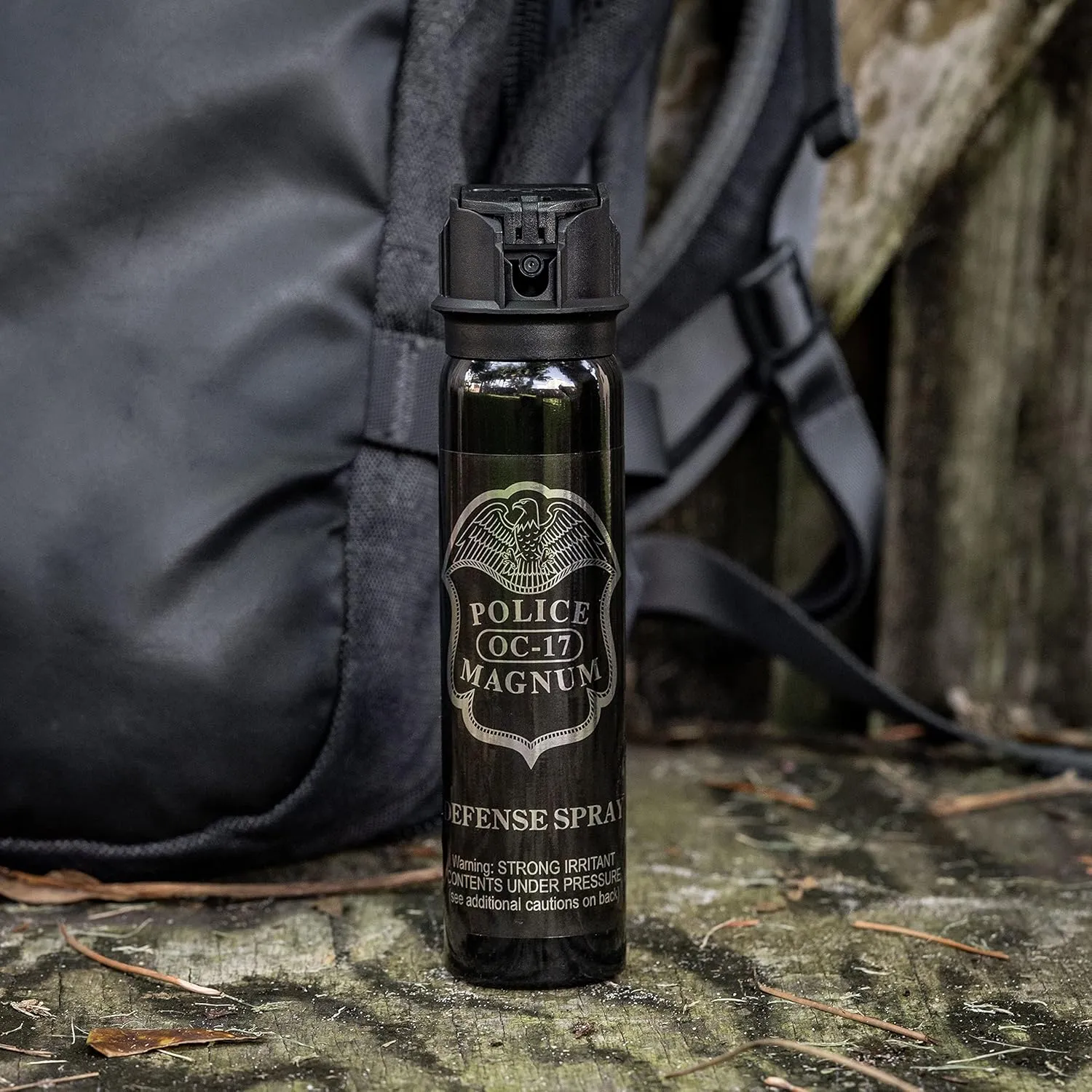 POLICE MAGNUM Pepper Spray Self Defense- 16ft Range- Portable Law Enforcement Unit - Made in The USA - 1 Pack 5oz Flip Top