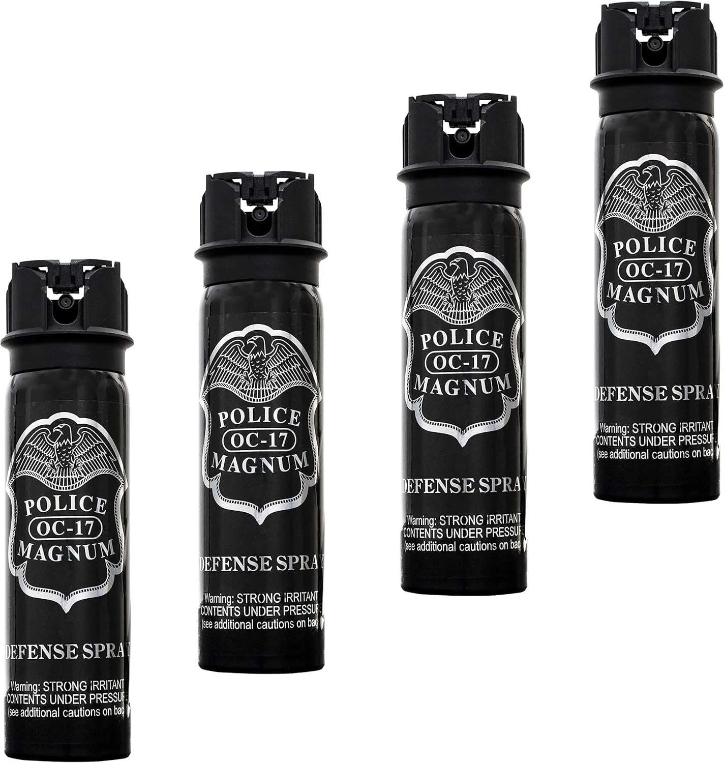 POLICE MAGNUM Pepper Spray Self Defense- Max Strength Portable Canister- 4 Ounce Flip Top