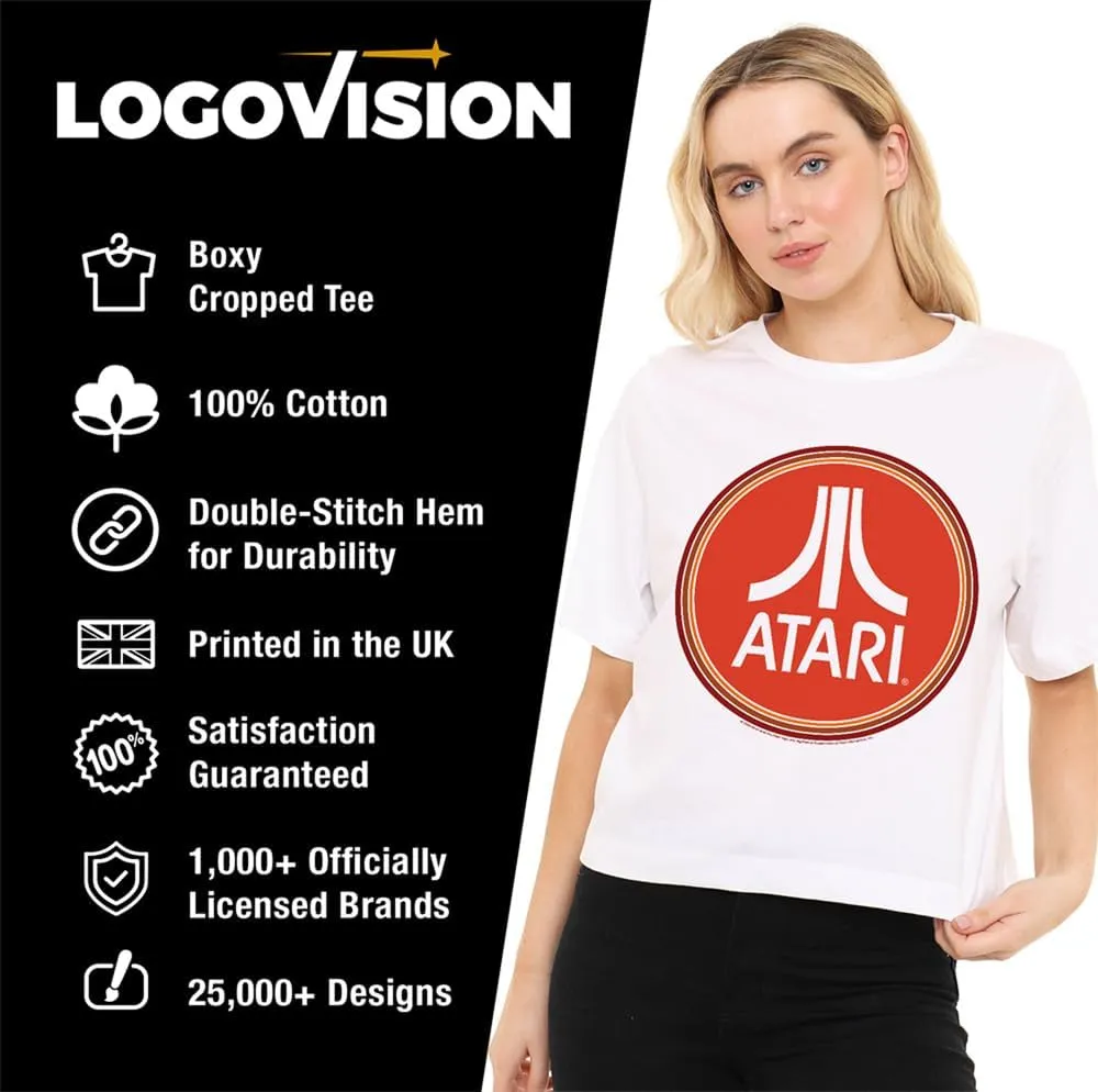 Pop Culture Logos Women's Boxy Cropped T Shirt Collection