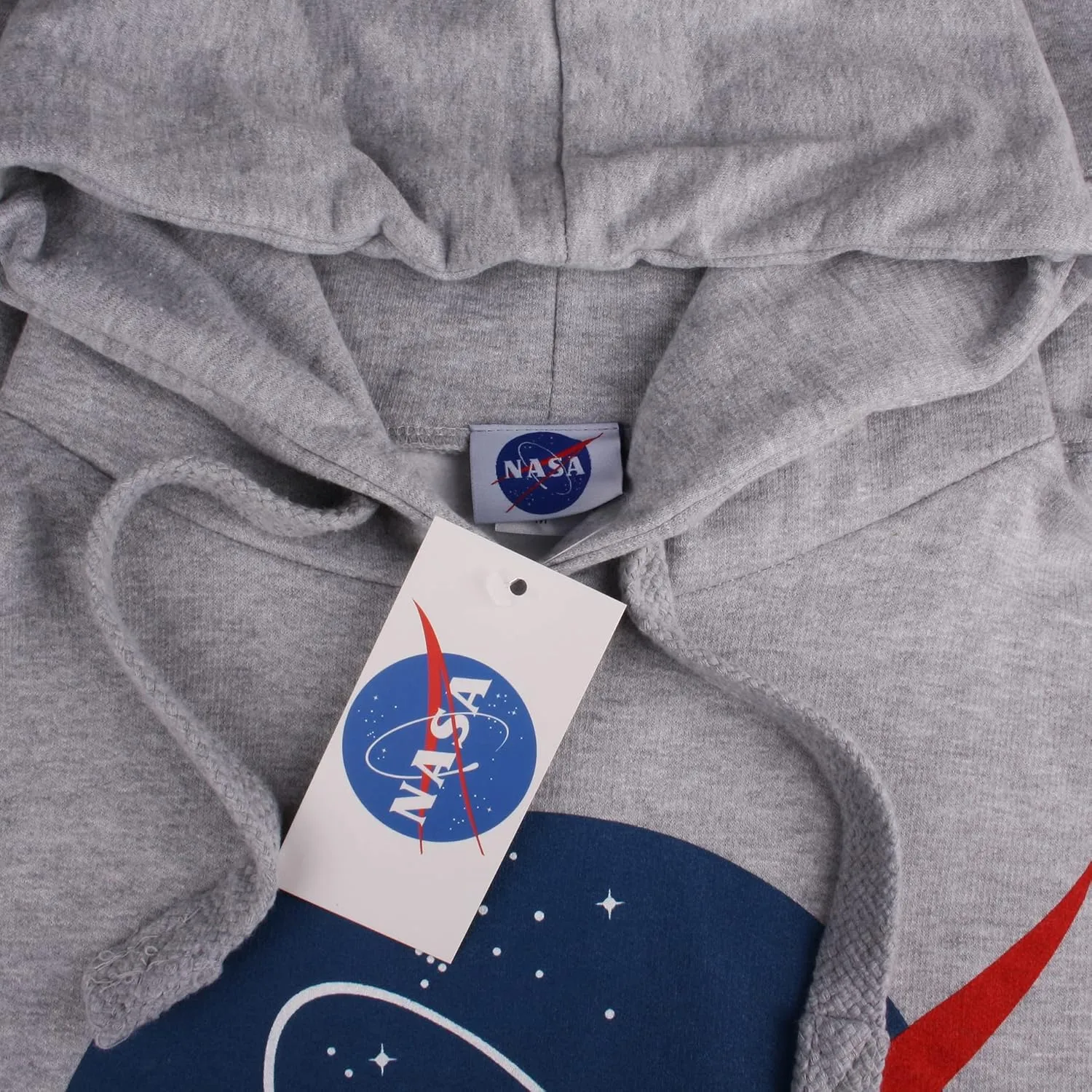 Popfunk Classic NASA Circle Logo Men's Hoodie with Front and Back Print