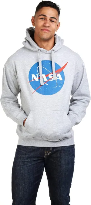 Popfunk Classic NASA Circle Logo Men's Hoodie with Front and Back Print