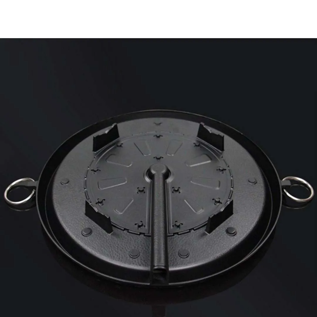 Portable BBQ Butane Gas Stove Stone Non-Stick Grill Round