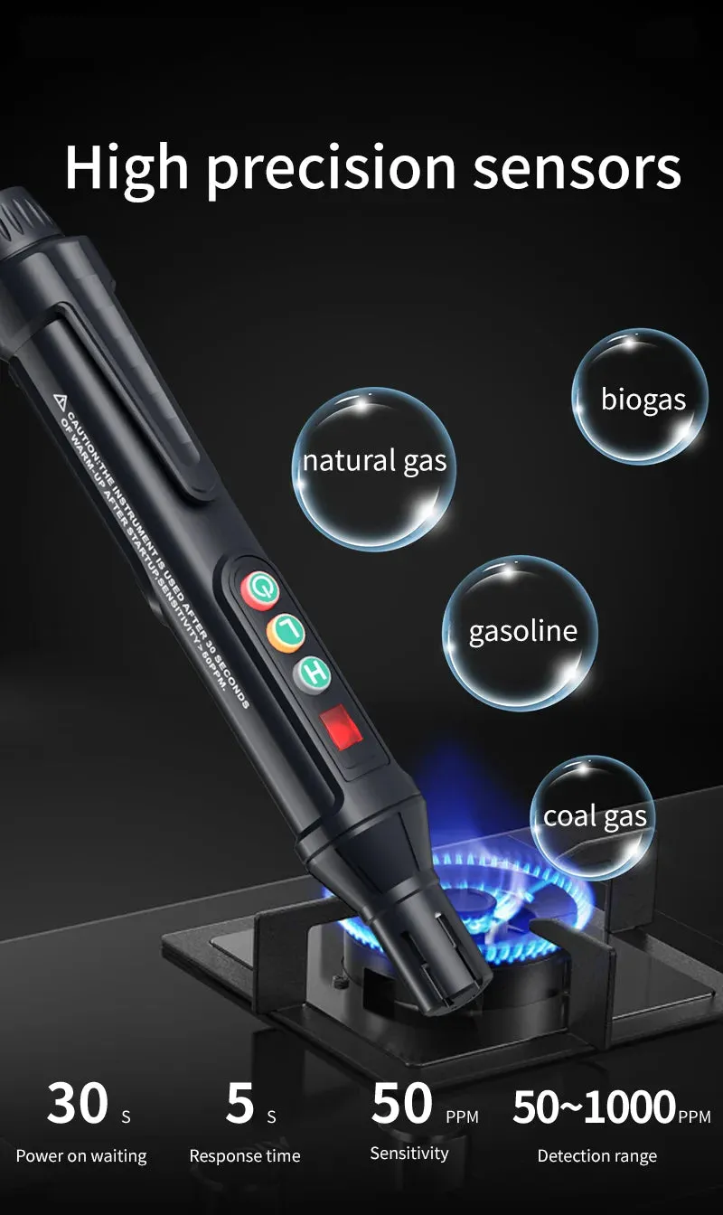 Portable Combustible Gas Leak Detector – Natural Gas Sniffer with Audible & Visual Alarm for Propane, Methane, LPG & More