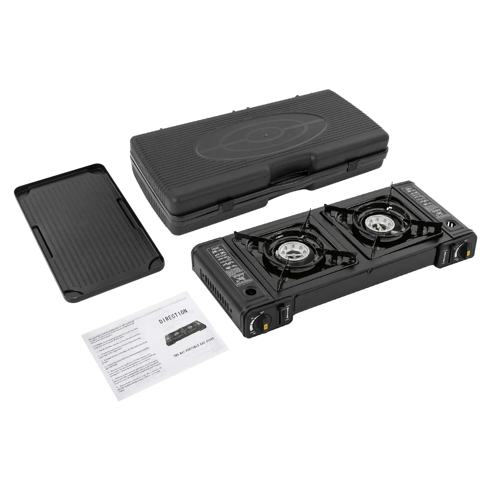 Portable Double Burner Camping Stove Kit