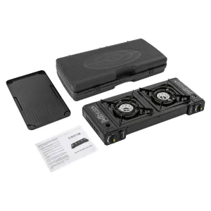 Portable Double Burner Camping Stove Kit