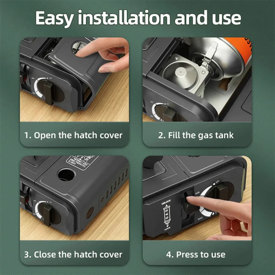 Portable Gas Stove 2900W for Camping and Barbecue