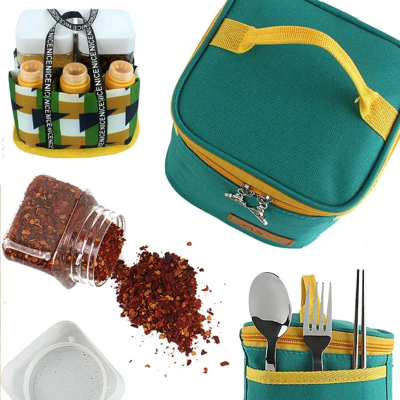 Portable Outdoor Camping Kitchen Set with Seasoning Jar