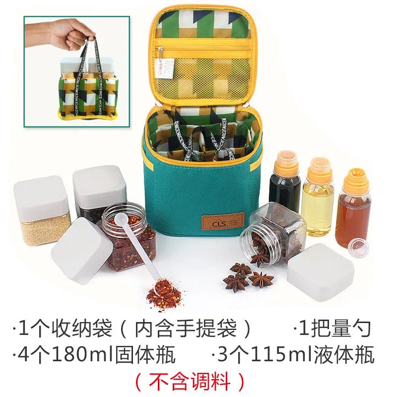 Portable Outdoor Camping Kitchen Set with Seasoning Jar