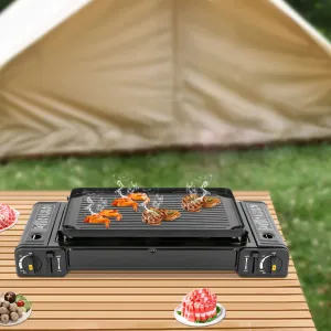 Portable Two Burner Gas Camping Stove