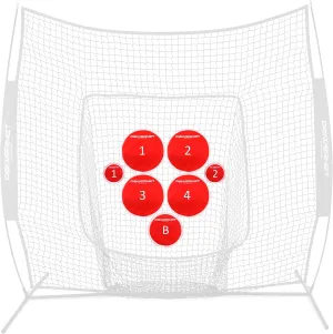 PowerNet Pitch Perfect Targets & Strikeout Bundle, Softball Baseball Training Equipment Attachment for Baseball Net, Improve Throwing with Strike Zone Set or Pitching Targets