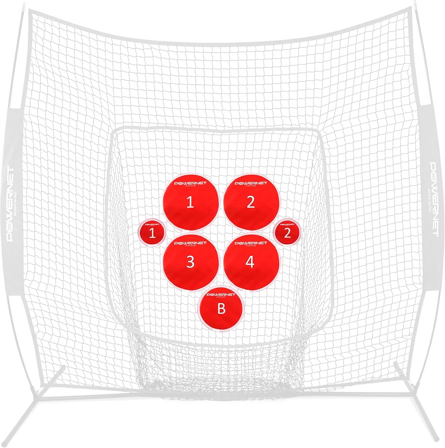 PowerNet Pitch Perfect Targets & Strikeout Bundle, Softball Baseball Training Equipment Attachment for Baseball Net, Improve Throwing with Strike Zone Set or Pitching Targets