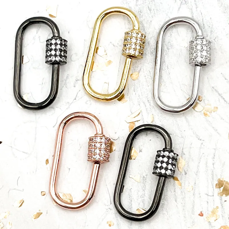 Pre-Order Rhinestone Locking Carabiner Clasp Set