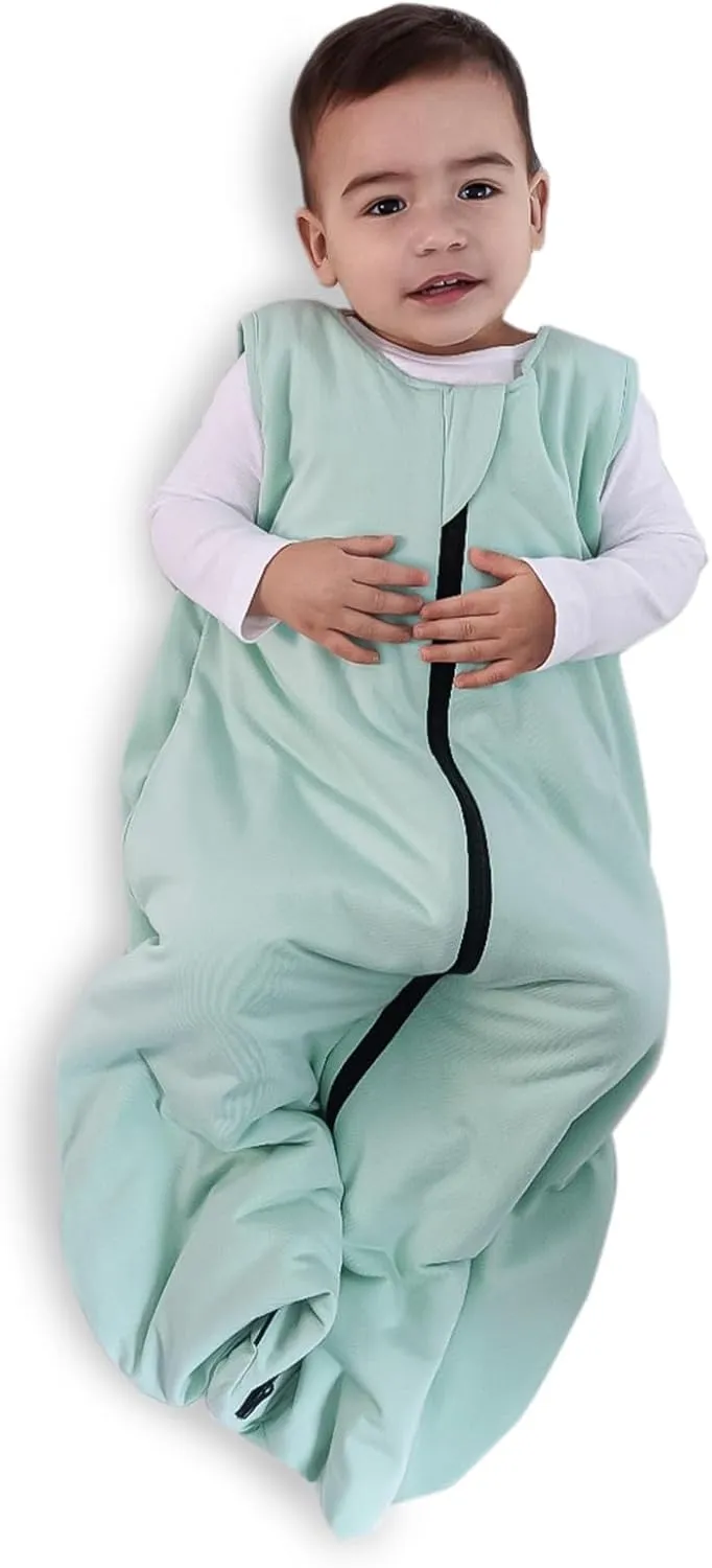 Premium Rayon from Bamboo Sleep Sack Made with Organic Cotton, 1.0 TOG, Size Medium 15-24 Months, Wearable Blanket, Unisex