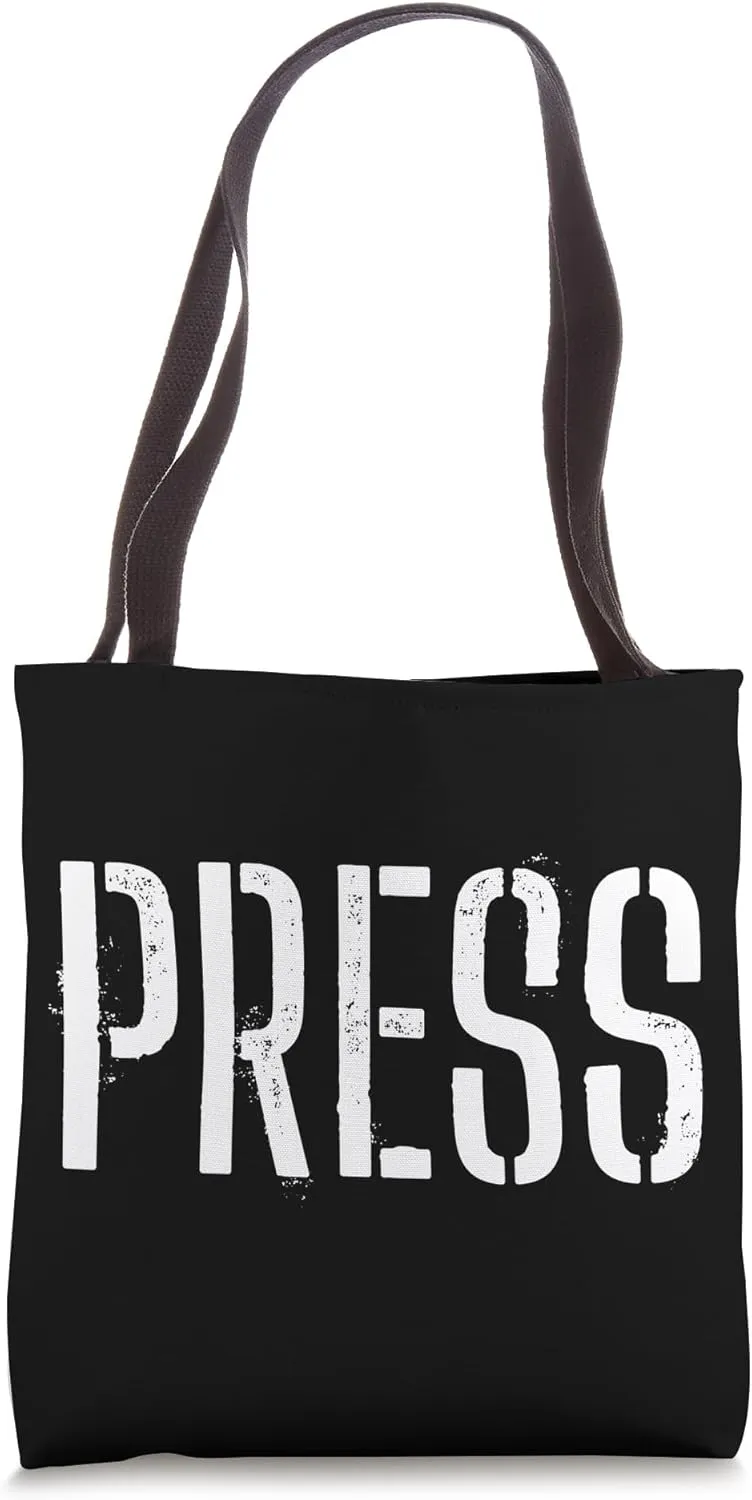 Press Reporter Journalist Photographer Correspondent Gear Tote Bag