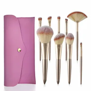 Professional Makeup Brush Set, Travel Size Cosmetic Brushes Kit for Face Foundation Blush Eye Shadow,Makeup Brush,Makeup Brushes,Eyeshadow Brush, Makeup Brush Kit with PU leather