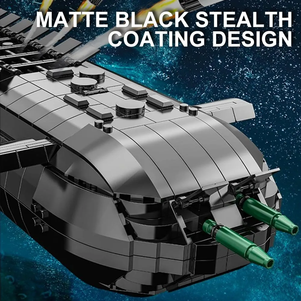 Project 941 Nuclear Submarine Military Series Battleship Building Kit, 4474 Pieces - The World's Largest Nuclear Submarine, Toy Gift Ship Building Block Set for Adult Collection