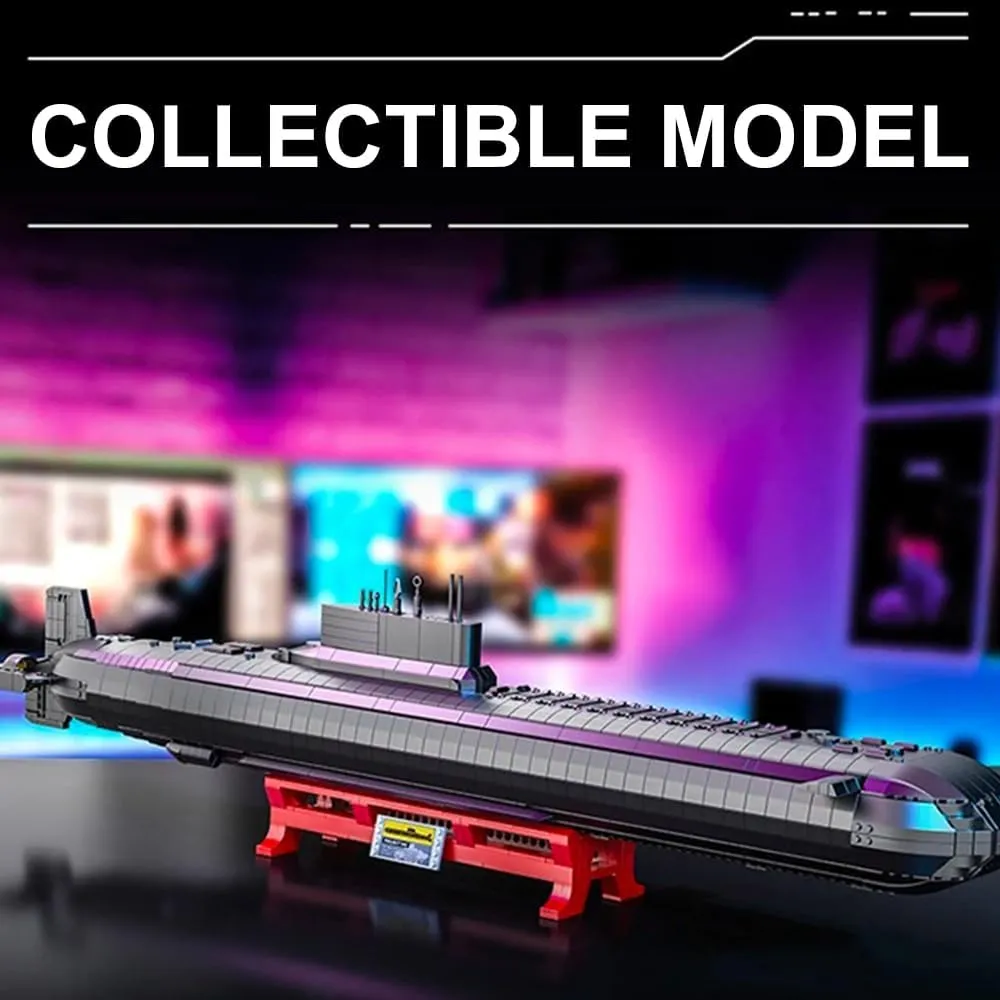 Project 941 Nuclear Submarine Military Series Battleship Building Kit, 4474 Pieces - The World's Largest Nuclear Submarine, Toy Gift Ship Building Block Set for Adult Collection