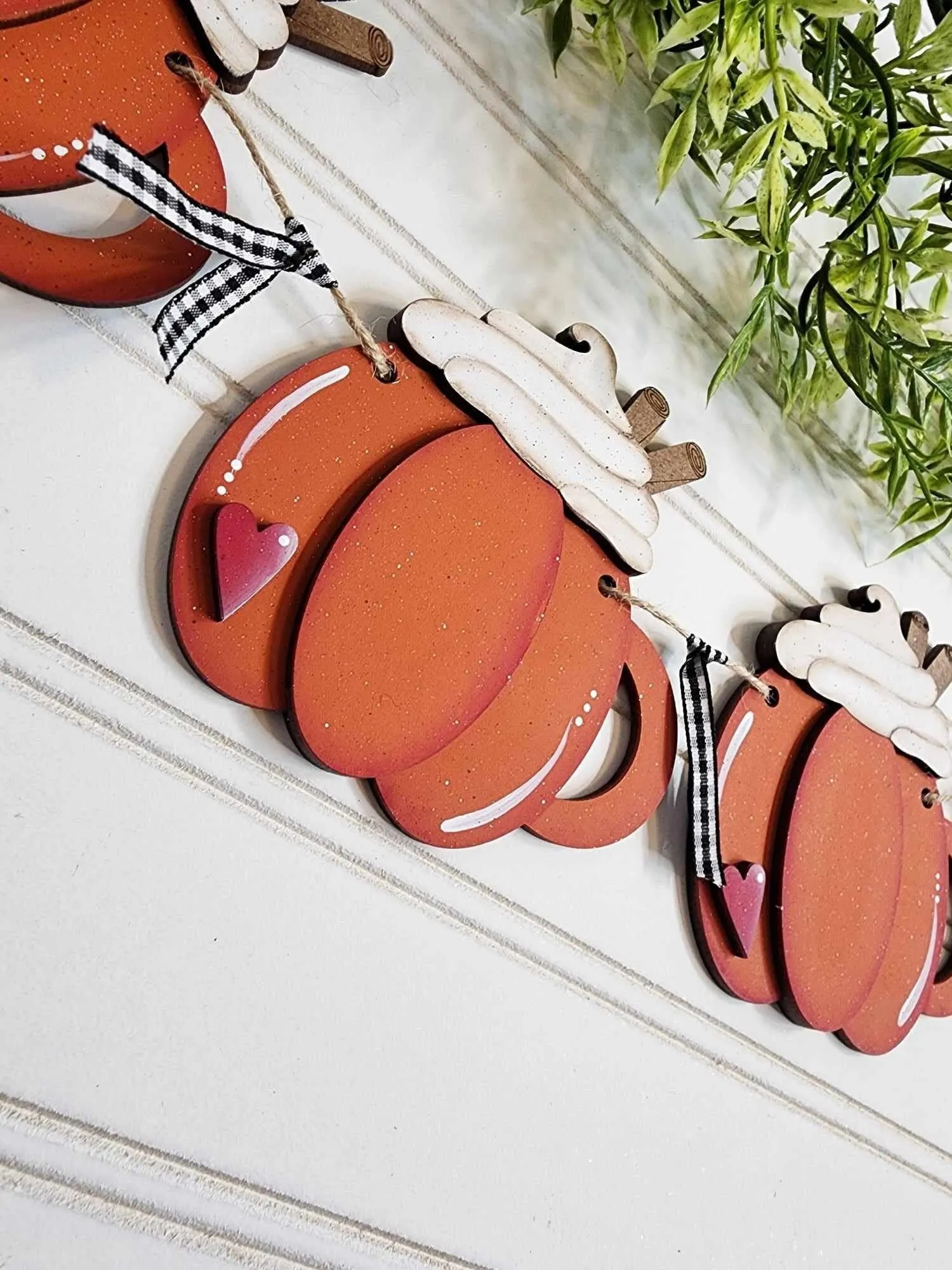 Pumpkin Spice Fall Banner DIY Kit - Wood Blanks for Painting