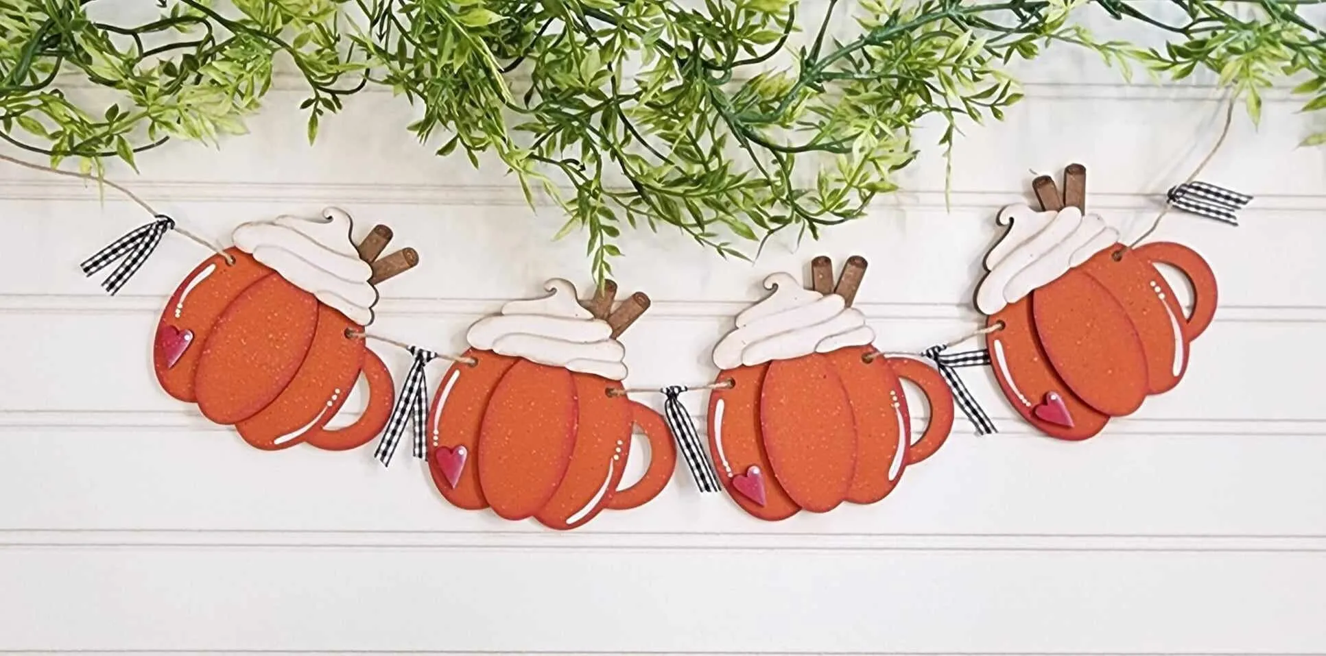 Pumpkin Spice Fall Banner DIY Kit - Wood Blanks for Painting