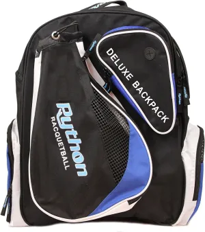 Python Deluxe "Backpack" Racquetball Bag Series (Black/Blue, Black/Red) Colors
