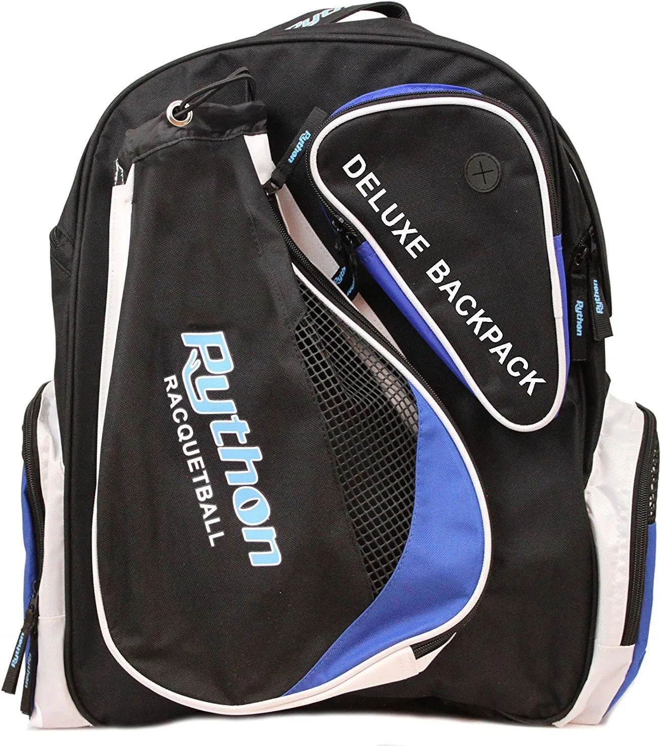 Python Deluxe "Backpack" Racquetball Bag Series (Black/Blue, Black/Red) Colors