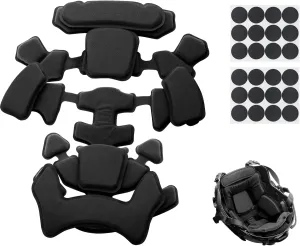 Qavctw Airsoft Tactical Helmet Padding Kit Foam Mats Insert Set Cushioning Fast Helmet Cover Pads Replaceable Fits Military Bicycle Football ACH/Fast/MICH/IBH/PASGT/USMC/Airsoft Helmets