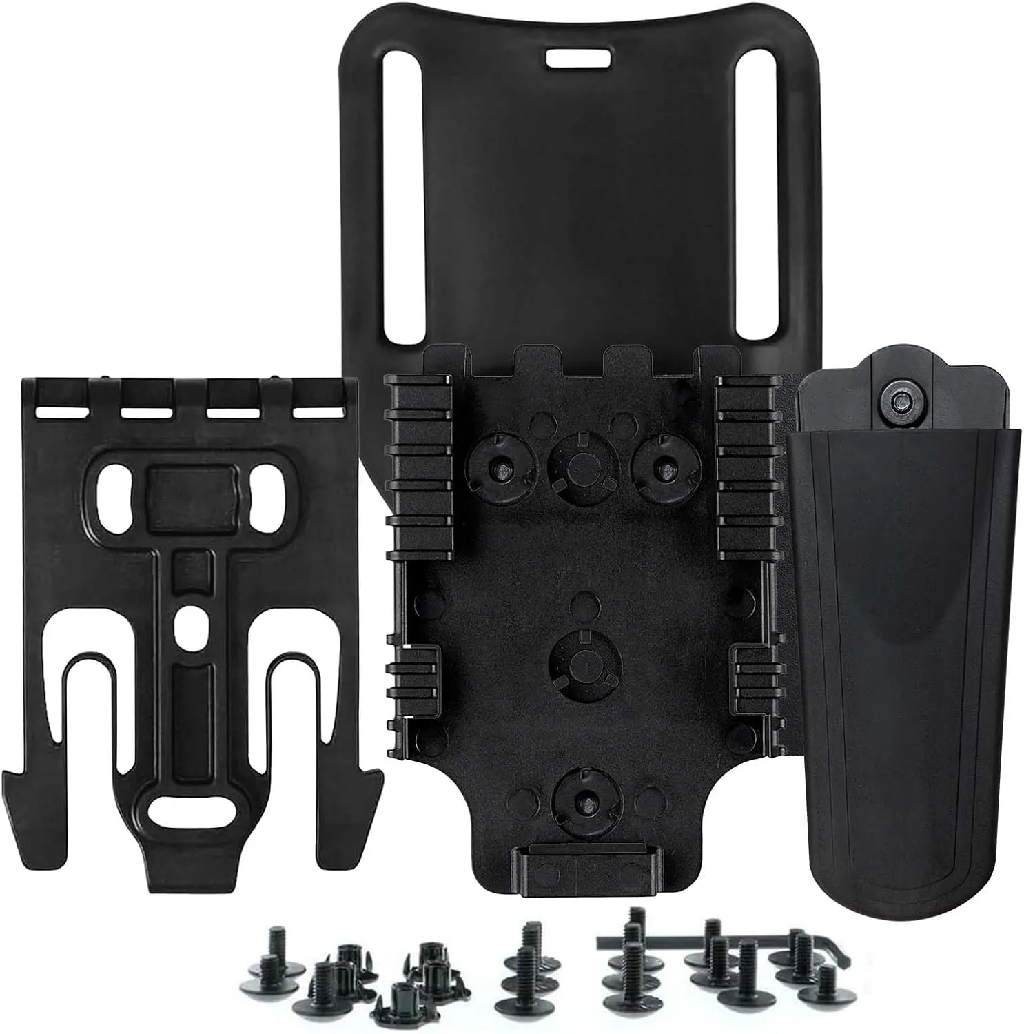 QLS with Mag Pouch | Quick Locking System Kit & Magazine Holster | Quick Draw Holsters | Plastic Fixing Back Clip 2.0 in/Belt Loop Adapter 2.25 in