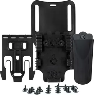 QLS with Mag Pouch | Quick Locking System Kit & Magazine Holster | Quick Draw Holsters | Plastic Fixing Back Clip 2.0 in/Belt Loop Adapter 2.25 in