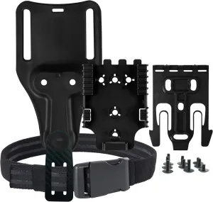 QLS with Mag Pouch | Quick Locking System Kit & Magazine Holster | Quick Draw Holsters | Plastic Fixing Back Clip 2.0 in/Belt Loop Adapter 2.25 in