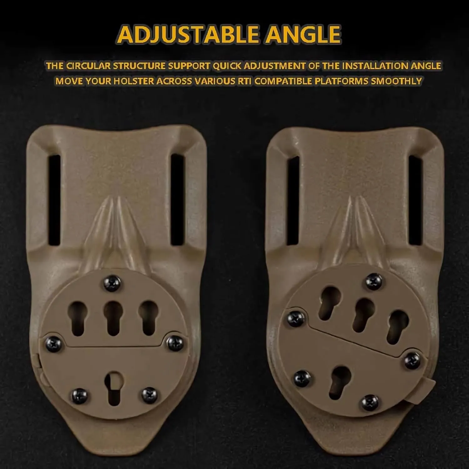 Quick Connect Mounting System Set with Tactical Holster Mount Adapter, Universal Mount Platform Base Adapter Quick Release Holster Accessorie