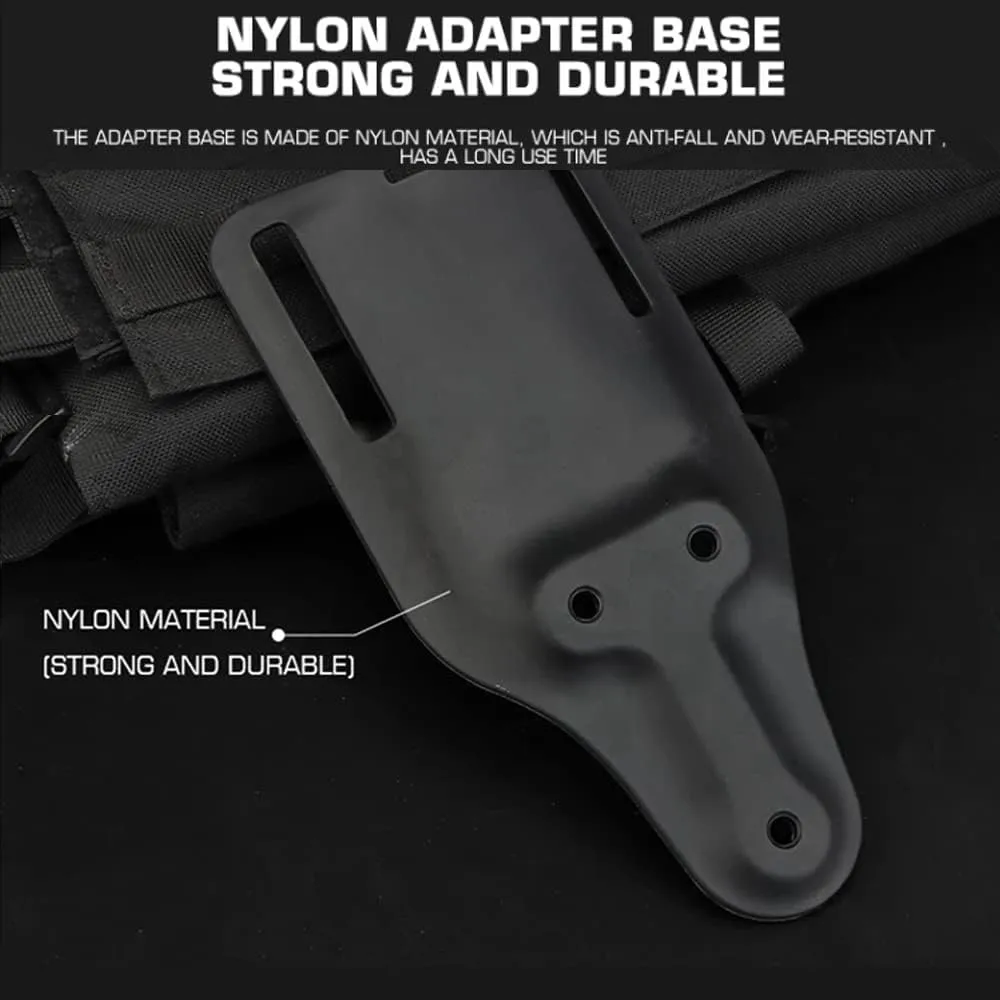 Quick Locking System Kit, with Holster Thigh Straps,2.5" Mid-Ride Belt Loop Platform, QLS 22 19 Adapter Base