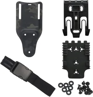 Quick Locking System Kit, with Holster Thigh Straps,2.5" Mid-Ride Belt Loop Platform, QLS 22 19 Adapter Base