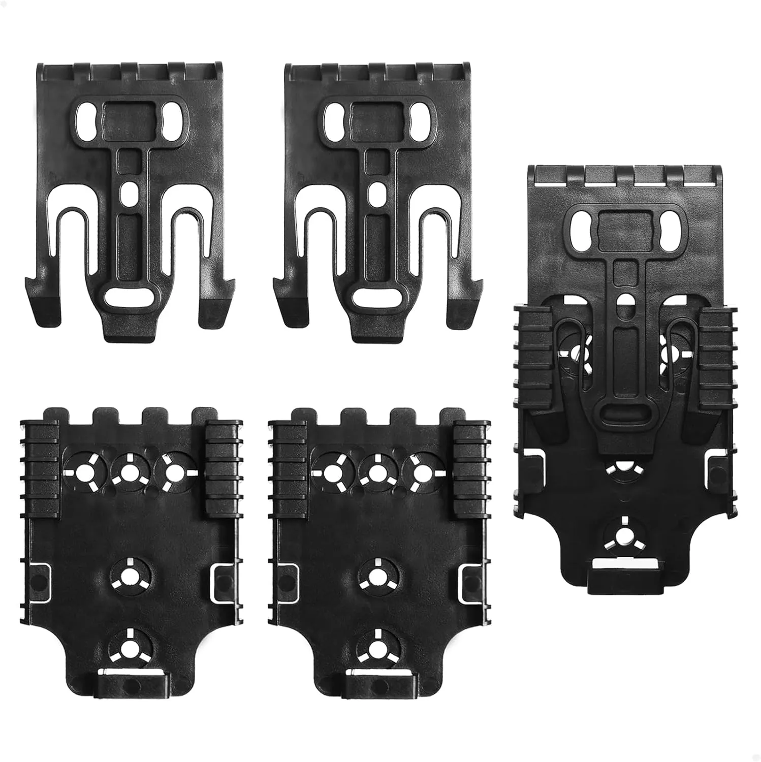 Quick Locking System Kits,FirAim QLS Fork and Duty Receiver Plate for Duty Holsters,Bundle Kit with 2" Mid Ride Locking