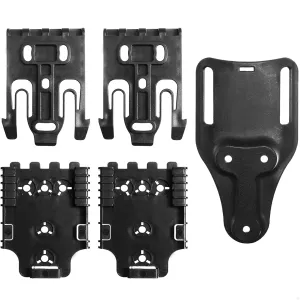 Quick Locking System Kits,FirAim QLS Fork and Duty Receiver Plate for Duty Holsters,Bundle Kit with 2" Mid Ride Locking
