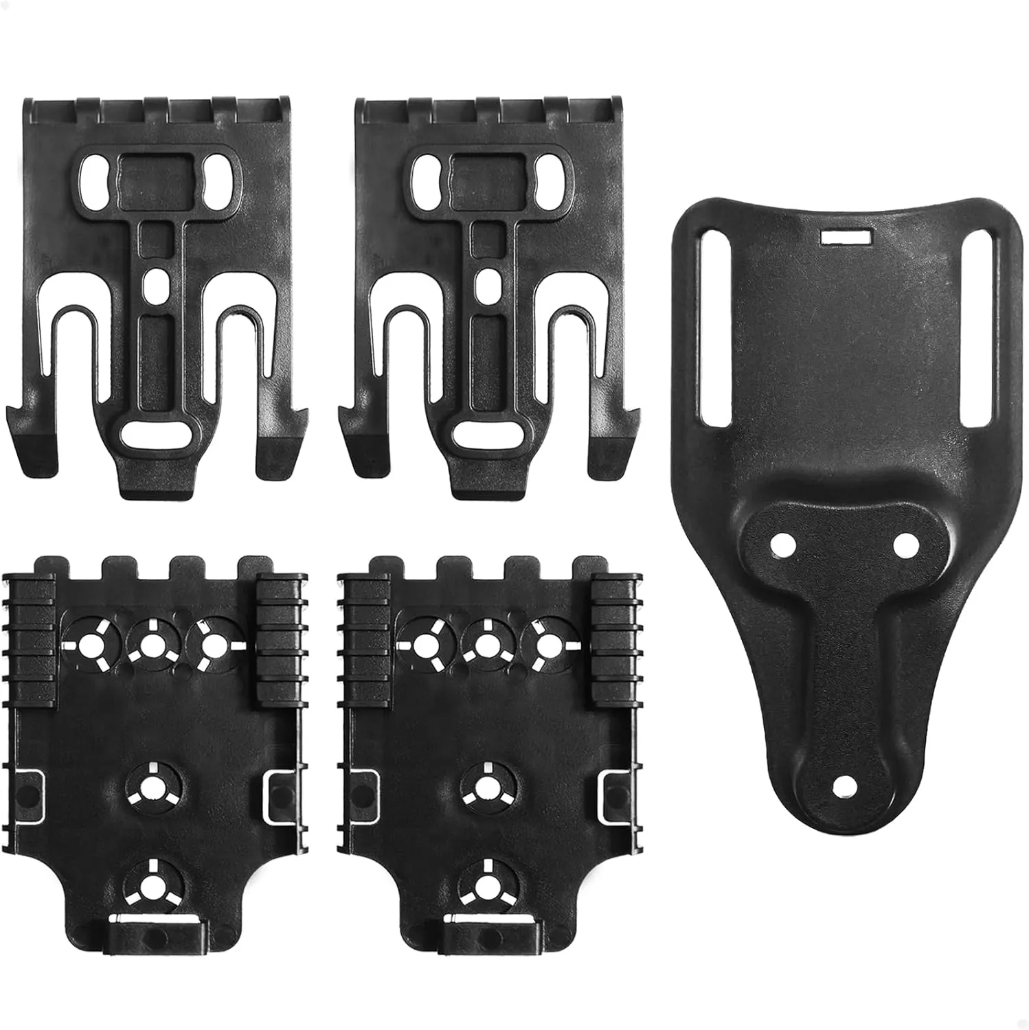 Quick Locking System Kits,FirAim QLS Fork and Duty Receiver Plate for Duty Holsters,Bundle Kit with 2" Mid Ride Locking