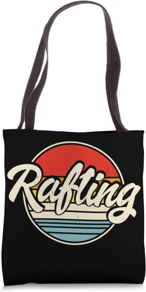 Rafting Sunset Vintage Retro Tote Bag