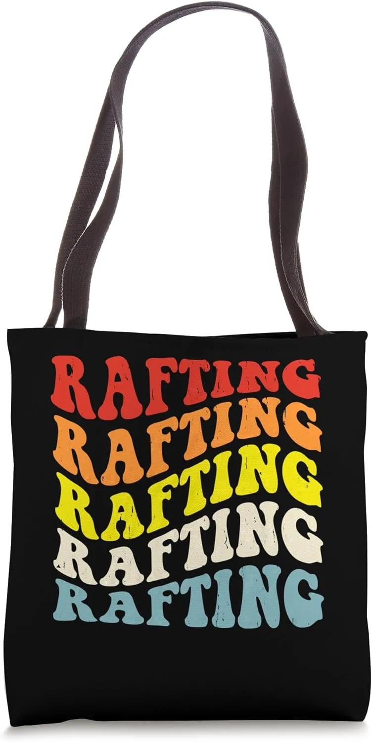 Rafting Vintage Retro Tote Bag