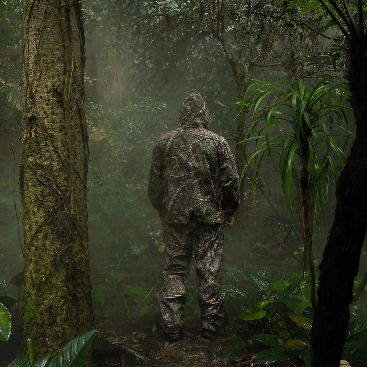 Rain Suits for Men Waterproof - Rain Jacket Pants Adults Rain Gear Lightweight Raincoat with Hood Hunting Camo