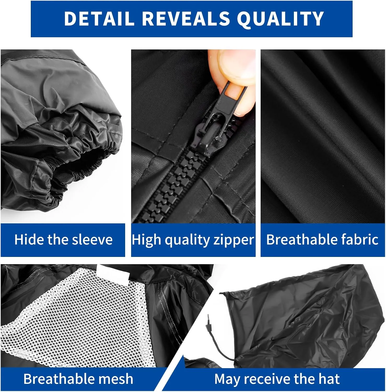 Raincoat Suit Outdoor Waterproof Breathable High Reflective High Performance Durable Rain Gear Hooded Jacket