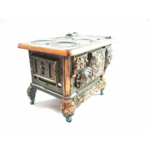 RARE Antique Stern West Miniature  Stove Copper Bronze  Heavy